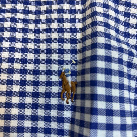 Ralph Lauren Gingham Oxford Mens Shirt Sz XXL Blue White Cotton Business Preppy - Picture 6 of 10